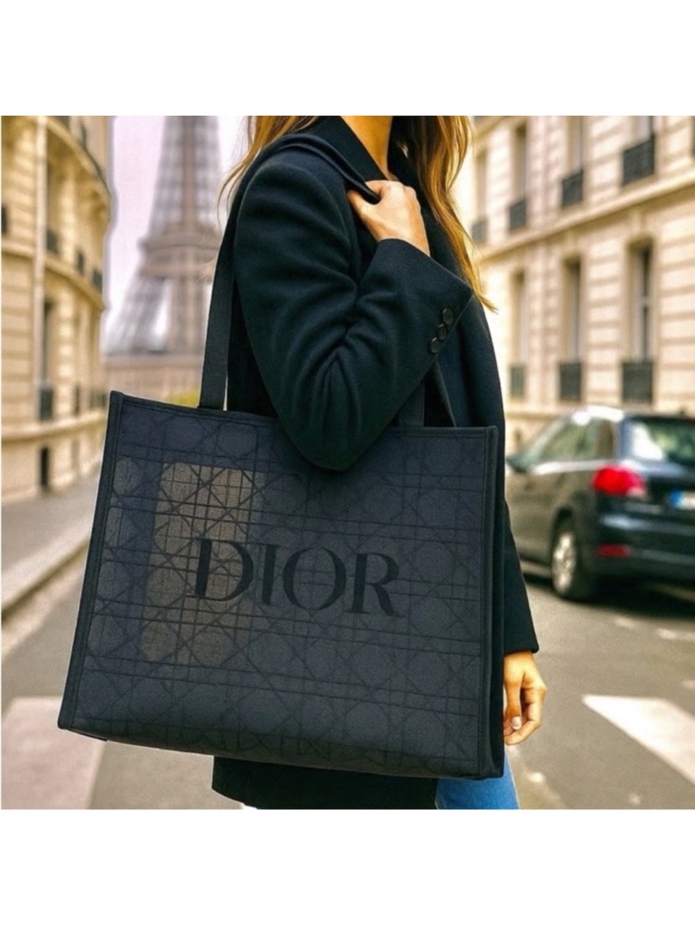 Dior Black Mesh Tote NIB - Picture 5 of 5